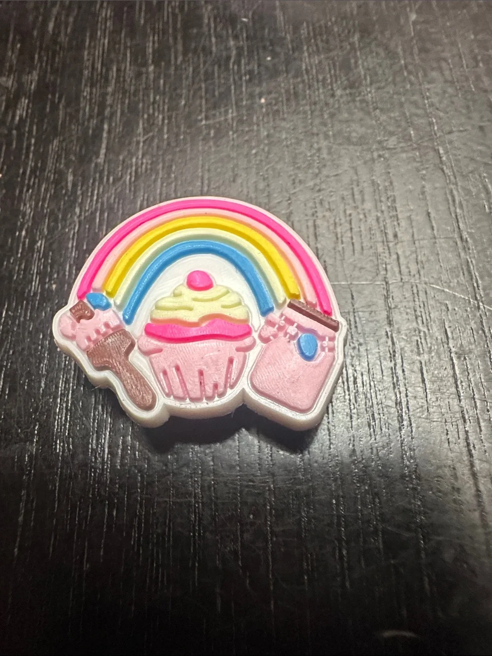 Rainbow Cupcake Charm. Search JIBBITZ in my closet to pick your favorites.